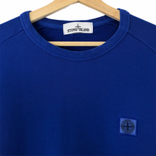 Load image into Gallery viewer, Stone Island Blue Crew Neck Logo Sweater - Extra Large (XL) PTP 24"