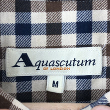 Load image into Gallery viewer, Aquascutum Flannel House Check Long Sleeved Shirt - Medium (M) PTP 22.5"