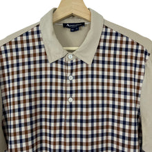 Load image into Gallery viewer, Aquascutum Beige / House Check Short Sleeved Polo - Medium (M) PTP 21"
