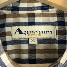 Load image into Gallery viewer, Aquascutum House Check Long Sleeved Shirt - Extra Large (XL) PTP 25"