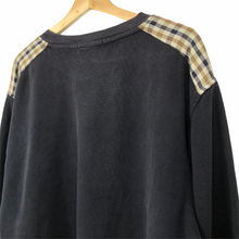 Load image into Gallery viewer, Aquascutum Navy / Check Crew Neck Sweater - Double Extra Large (XXL) PTP 25.75"
