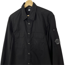 Load image into Gallery viewer, C.P Company Black Button Up Lightweight Overshirt - Large (L) PTP 22"