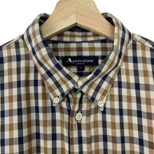 Load image into Gallery viewer, Aquascutum House Check Short Sleeved Shirt - Large (L) PTP 23.5"