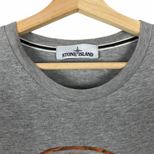 Load image into Gallery viewer, Stone Island Grey Short Sleeved Logo T-Shirt - Medium (M) PTP 19.75"