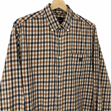 Load image into Gallery viewer, Aquascutum House Check Long Sleeved Shirt - Large (L) PTP 22"