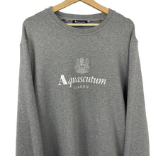 Load image into Gallery viewer, Aquascutum Grey Crew Neck Logo Sweater - Triple Extra Large (XXXL) PTP 26"