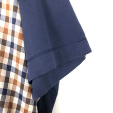 Load image into Gallery viewer, Aquascutum Navy / Check Short Sleeved T-Shirt - Double Extra Large (XXL) PTP 25.5"