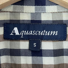 Load image into Gallery viewer, Aquascutum House Check Short Sleeved Shirt - Small (S) PTP 21"