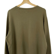 Load image into Gallery viewer, C.P Company Khaki Green Crew Neck Logo Sweater - Extra Large (XL) PTP 23"