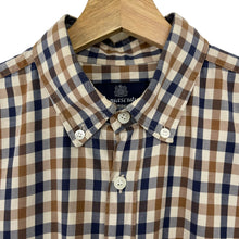 Load image into Gallery viewer, Aquascutum House Check Short Sleeved Shirt - Large (L) PTP 21"