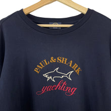 Load image into Gallery viewer, Paul and Shark Navy Embroidered Logo Crew Neck Sweater - Triple Extra Large (XXXL) PTP 28"