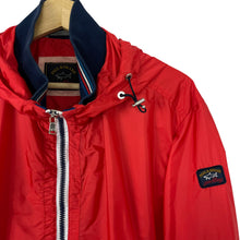 Load image into Gallery viewer, Paul and Shark Red Hooded Logo Jacket - Large (L) PTP 21.5"