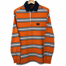 Load image into Gallery viewer, Paul and Shark Orange Striped Rugby Shirt - Medium (M) PTP 20.5"