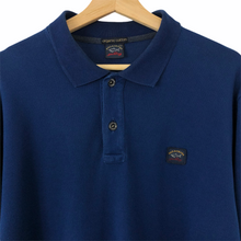 Load image into Gallery viewer, Paul and Shark Blue Long Sleeved Polo - Double Extra Large (XXL) PTP 24.25"