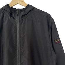 Load image into Gallery viewer, Paul and Shark Black Lightweight Hooded Jacket - Large (L) PTP 23"