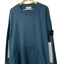 Load image into Gallery viewer, Stone Island Blue Reflective Crew Neck Sweater - Double Extra Large (XXL) PTP 25.75"