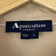 Load image into Gallery viewer, Aquascutum Beige / House Check Short Sleeved Polo - Large (L) PTP 21.5"