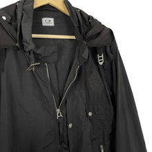 Load image into Gallery viewer, C.P Company Black Multi Pocket Hooded Goggle Jacket - 56 PTP 25"