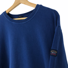 Load image into Gallery viewer, Paul and Shark Blue Crew Neck Logo Sweater - Triple Extra Large (XXXL) PTP 25.25"