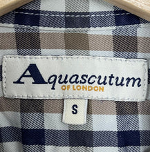 Load image into Gallery viewer, Aquascutum House Check Short Sleeved Shirt - Small (S) PTP 21.5"