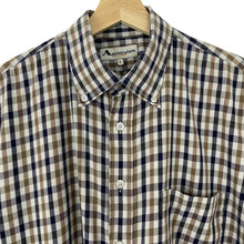 Load image into Gallery viewer, Aquascutum House Check Short Sleeved Shirt - Large (L) PTP 24.75"