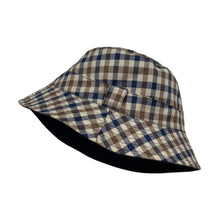 Load image into Gallery viewer, Aquascutum House Check / Navy Reversible Bucket Hat - One Size Fits All