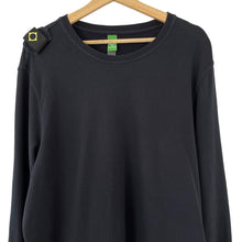Load image into Gallery viewer, Ma.Strum Black Crew Neck Logo Sweater - Triple Extra Large (XXXL) PTP 24"