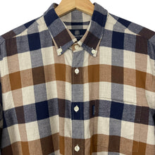 Load image into Gallery viewer, Aquascutum Block Check Flannel Long Sleeved Shirt - Large (L) PTP 21.5"