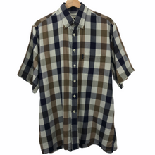 Load image into Gallery viewer, Aquascutum Block Check Short Sleeved Shirt - Large (L) PTP 24.5"