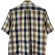 Load image into Gallery viewer, Aquascutum Block Check Short Sleeved Shirt - Small (S) PTP 22"