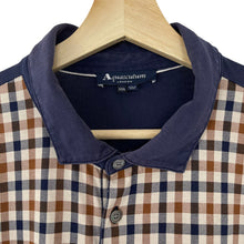 Load image into Gallery viewer, Aquascutum Navy / House Check Short Sleeved Polo - Triple Extra Large (XXXL) PTP 26"