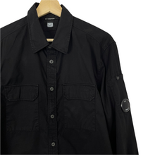 Load image into Gallery viewer, C.P Company Black Button Up Lightweight Overshirt - Large (L) PTP 22"