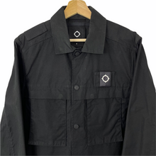 Load image into Gallery viewer, Ma.Strum Black Multi Pocket Button Up Overshirt - Small (S) PTP 20.75"