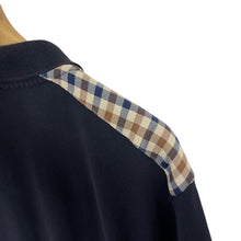 Load image into Gallery viewer, Aquascutum Navy / House Check Short Sleeved Polo - Triple Extra Large (XXXL) PTP 24"