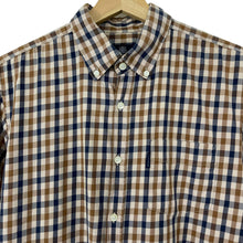 Load image into Gallery viewer, Aquascutum House Check Short Sleeved Shirt - Large (L) PTP 21.5"
