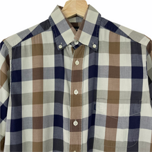 Load image into Gallery viewer, Aquascutum Block Check Short Sleeved Shirt - Small (S) PTP 21.25"