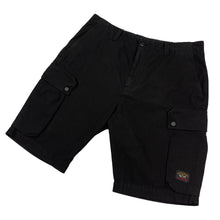 Load image into Gallery viewer, Paul and Shark Black Parachute Cargo Shorts - W 34"