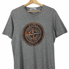 Load image into Gallery viewer, Stone Island Grey Short Sleeved Logo T-Shirt - Medium (M) PTP 19.75"
