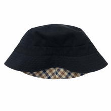 Load image into Gallery viewer, Aquascutum Navy / Check Reversible Bucket Hat - L/XL