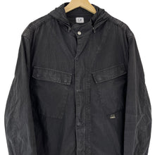 Load image into Gallery viewer, C.P Company Black Goggle Hooded Overshirt - Double Extra Large (XXL) PTP 24"