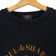Load image into Gallery viewer, Paul and Shark Navy Embroidered Logo Crew Neck Sweater - Medium (M) PTP 20.5"