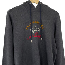 Load image into Gallery viewer, Paul and Shark Grey Embroidered Logo Hoody - Medium (M) PTP 20.75"