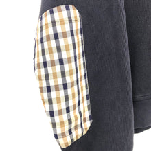 Load image into Gallery viewer, Aquascutum Navy / Check Crew Neck Sweater - Double Extra Large (XXL) PTP 25.75"
