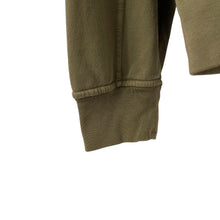 Load image into Gallery viewer, C.P Company Khaki Green Crew Neck Logo Sweater - Extra Large (XL) PTP 23"