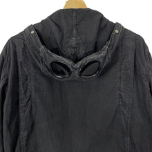 Load image into Gallery viewer, C.P Company Black Goggle Hooded Overshirt - Large (L) PTP 21.5"