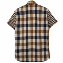 Load image into Gallery viewer, Aquascutum Check Short Sleeved Shirt - Small (S) PTP 19.5"