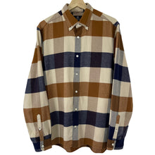 Load image into Gallery viewer, Aquascutum Block Check Flannel Long Sleeved Shirt - Large (L) PTP 21.75"