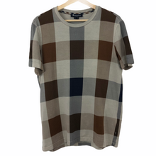 Load image into Gallery viewer, Aquascutum Block Check Short Sleeved T-Shirt - Small (S) PTP 20"