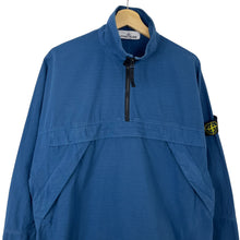 Load image into Gallery viewer, Stone Island Blue 1/4 Zip Popover Ripstop Smock - Small (S) PTP 23.75"