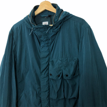 Load image into Gallery viewer, C.P Company Emerald Nylon Shimmer Multi Pocket Goggle Jacket - 52 PTP 23.25"